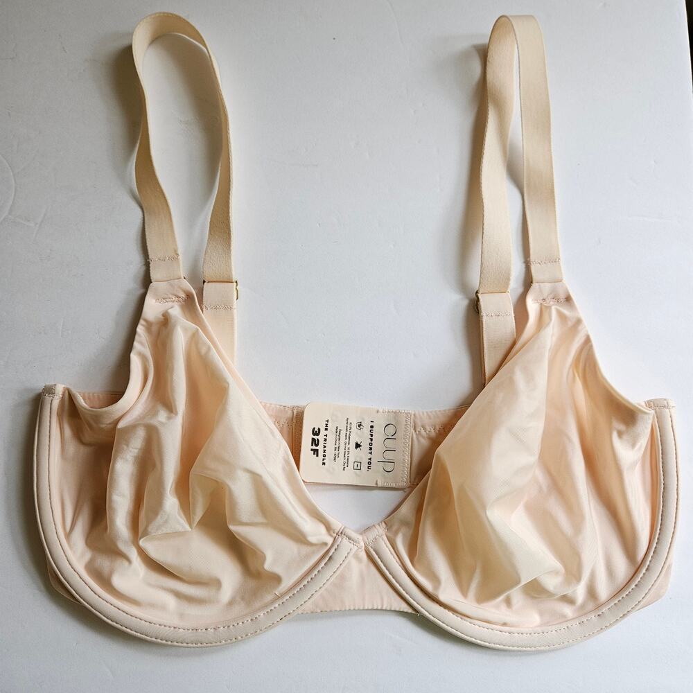 Cuup The Triangle Bra Size 32F Nude Minimalist Everyday Sexy